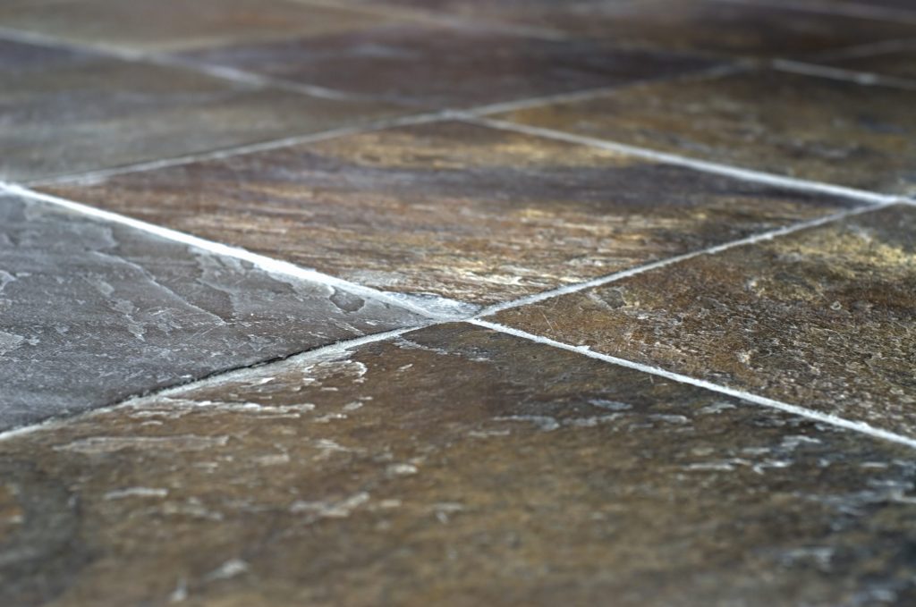 A closeup image of slate tiles
